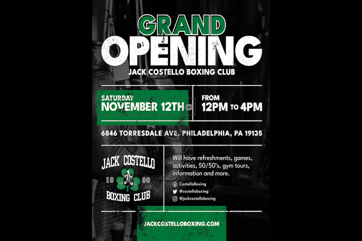 Jack Costello Boxing Gym Opens on Torresdale Ave!